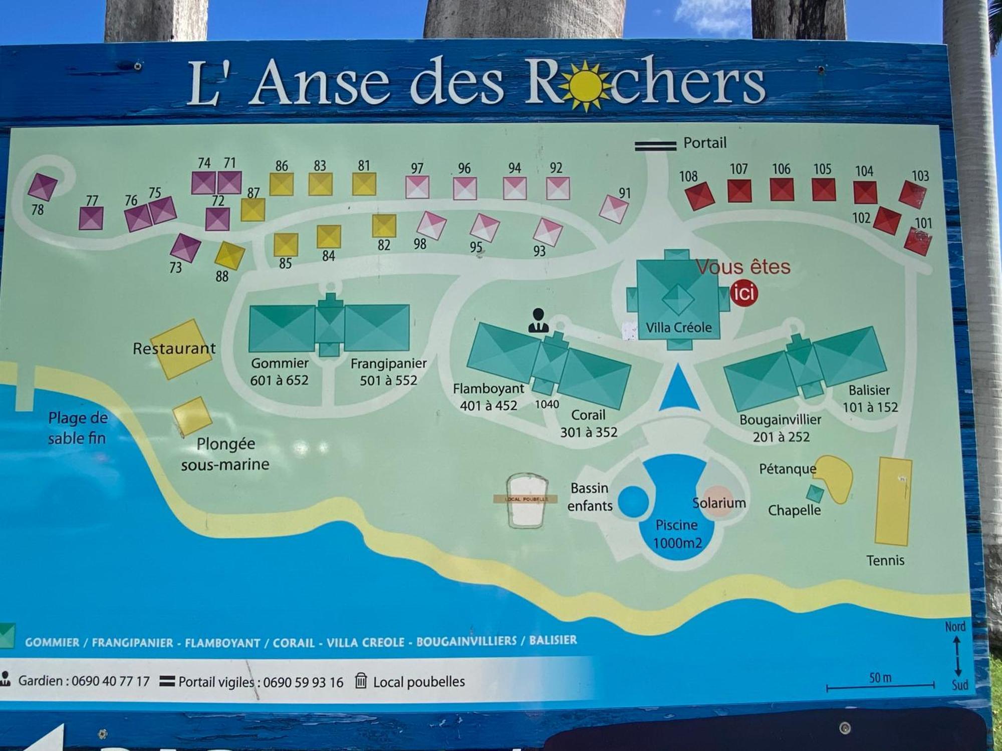 Brin D'Ile Anse Des Rochers Vue Mer A 50 M De La Plage Et Piscine Сен-Франсуа Екстер'єр фото